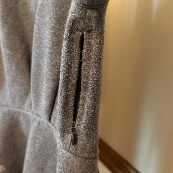 Lululemon &go Destination Full Zip Hoodie Sz 4 Heathered Black Grey Fleece Slim - Picture 8 of 12